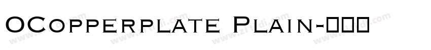 OCopperplate Plain字体转换